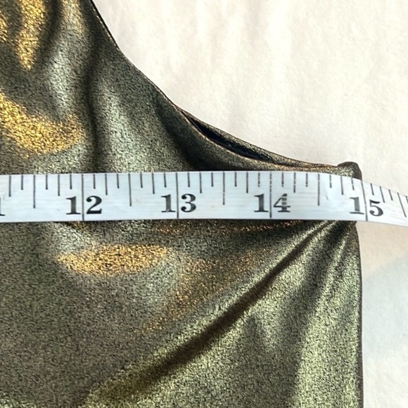 Love...Ady, Liquid-Flare Gold Metallic Dress, All-Seasons,Day to Night,Size XS - Picture 5 of 8